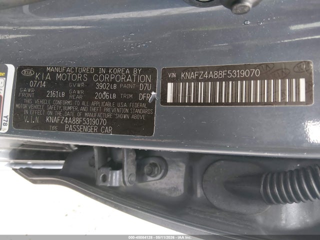 2015 Kia Forte Ex მანქანა იყიდება აუქციონზე, vin: KNAFZ4A88F5319070, აუქციონის ნომერი: 45084128