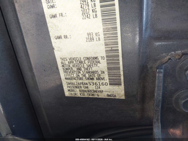 Продажа на аукционе авто 2010 Nissan Altima 2.5 S, vin: 1N4AL2AP8AN536160, номер лота: 45084162