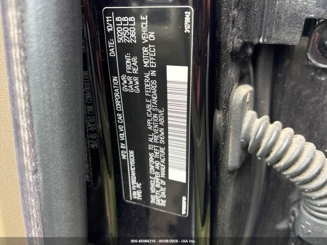 45084210 :رقم المزاد ، YV1902AH1C1156306 vin ، 2012 Volvo S80 T6 Platinum مزاد بيع