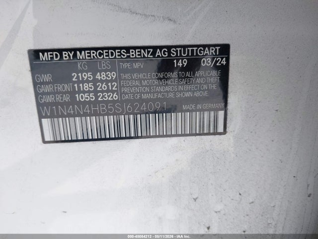 Продаж на аукціоні авто 2025 Mercedes-benz Gla 250 4matic, vin: W1N4N4HB5SJ624091, номер лоту: 45084212