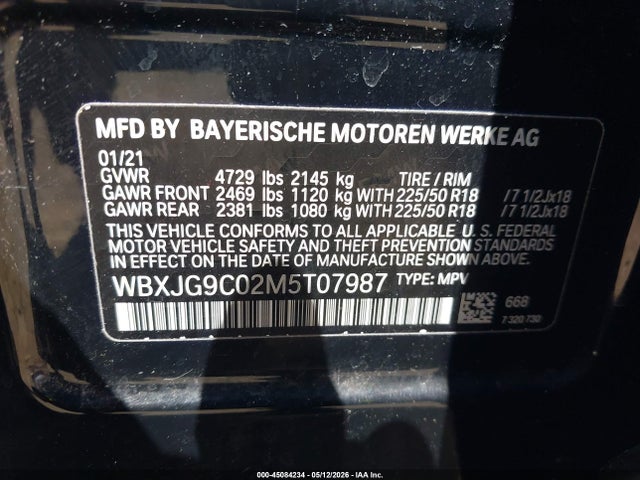 Продажа на аукционе авто 2021 Bmw X1 Xdrive28i, vin: WBXJG9C02M5T07987, номер лота: 45084234