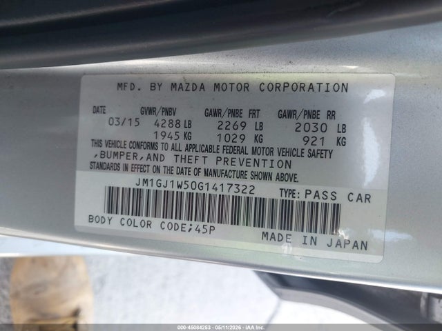 JM1GJ1W50G1417322 Mazda Mazda6 I Grand Touring