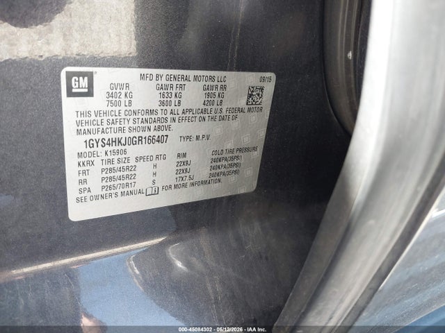 Aukcja sprzedaży 2016 Cadillac Escalade Esv Luxury Collection, vin: 1GYS4HKJ0GR166407, numer aukcji: 45084302