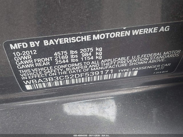 Продажа на аукционе авто 2013 Bmw 328i Xdrive, vin: WBA3B3C52DF539171, номер лота: 45084355