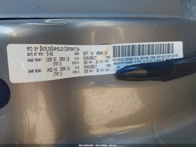 2005 Jeep Grand Cherokee Laredo მანქანა იყიდება აუქციონზე, vin: 1J4GR48K75C691173, აუქციონის ნომერი: 45084360