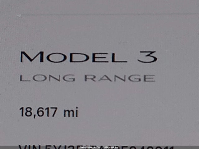 Продажа на аукционе авто 2025 Tesla Model 3 Long Range Rear-wheel Drive/standard Rear-wheel Drive, vin: 5YJ3E1EA1SF042011, номер лота: 45084419