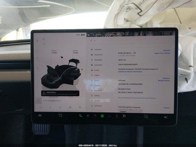 Продажа на аукционе авто 2025 Tesla Model 3 Long Range Rear-wheel Drive/standard Rear-wheel Drive, vin: 5YJ3E1EA1SF042011, номер лота: 45084419