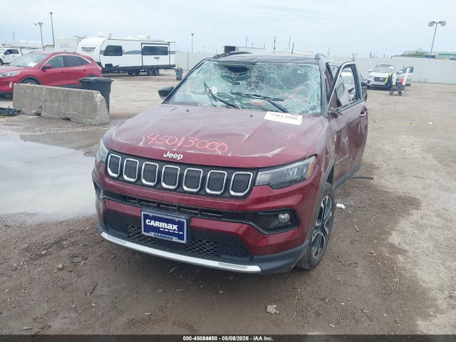 45084450 :رقم المزاد ، 3C4NJDCB4NT101995 vin ، 2022 Jeep Compass Limited 4x4 مزاد بيع