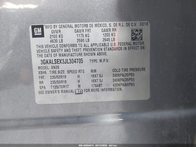 45084474 :رقم المزاد ، 3GKALSEX3JL304705 vin ، 2018 Gmc Terrain Denali مزاد بيع