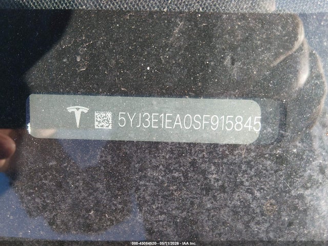Aukcja sprzedaży 2025 Tesla Model 3 Long Range Rear-wheel Drive/standard Rear-wheel Drive, vin: 5YJ3E1EA0SF915845, numer aukcji: 45084520