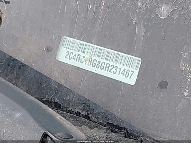 45084583 :رقم المزاد ، 2C4RC1BG8GR231467 vin ، 2016 Chrysler Town & Country Touring مزاد بيع