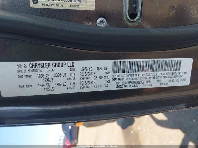 Продажа на аукционе авто 2014 Jeep Patriot Latitude, vin: 1C4NJRFB0ED816920, номер лота: 45084607