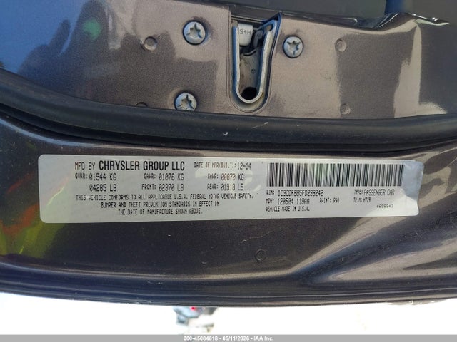 Dodge DART SXT 2015 1C3CDFBB5FD238242 Image 9