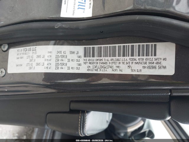 Продаж на аукціоні авто 2016 Jeep Cherokee Limited, vin: 1C4PJLDSXGW137401, номер лоту: 45084646