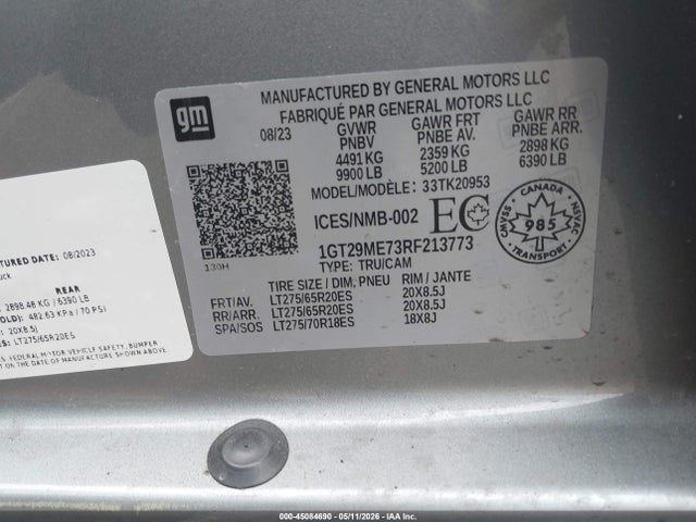 GMC SIERRA 2500HD 2024 1GT29ME73RF213773 Image 9