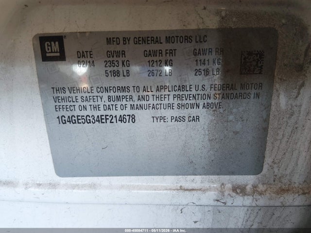 1G4GE5G34EF214678 Buick Lacrosse Premium I Group