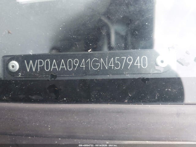 45084733 :رقم المزاد ، WP0AA0941GN457940 vin ، 1986 Porsche 944 مزاد بيع