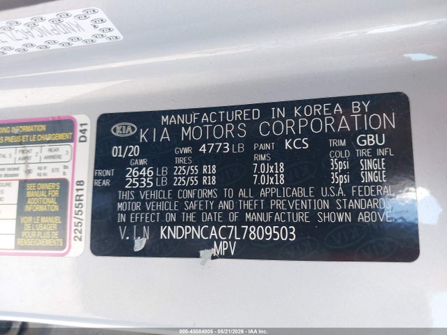 KIA Sportage Ex 2020 KNDPNCAC7L7809503 Image 9