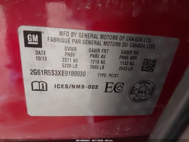 Продажа на аукционе авто 2014 Cadillac Xts Premium, vin: 2G61R5S3XE9189030, номер лота: 45084821