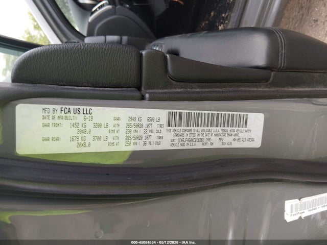 Aukcja sprzedaży 2019 Jeep Grand Cherokee Altitude 4x4, vin: 1C4RJFAG0KC818381, numer aukcji: 45084854