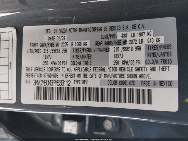 Продаж на аукціоні авто 2023 Mazda Cx-30 2.5 S Carbon Edition, vin: 3MVDMBCM3PM533112, номер лоту: 45084951