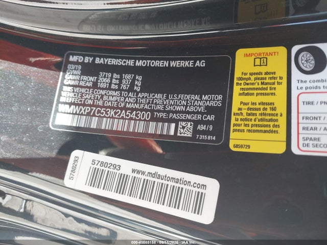 Продаж на аукціоні авто 2019 Mini Hardtop Cooper S, vin: WMWXP7C53K2A54300, номер лоту: 45085158