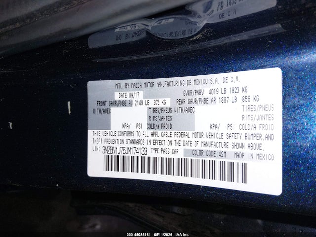 3MZBN1U75JM174133 Mazda Mazda3 Sport