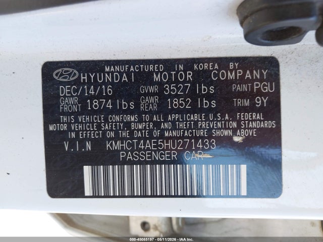 Hyundai Accent Value Edition 2017 KMHCT4AE5HU271433 Image 9