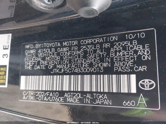 Продажа на аукционе авто 2011 Toyota Scion Tc, vin: JTKJF5C74B3009013, номер лота: 45085217