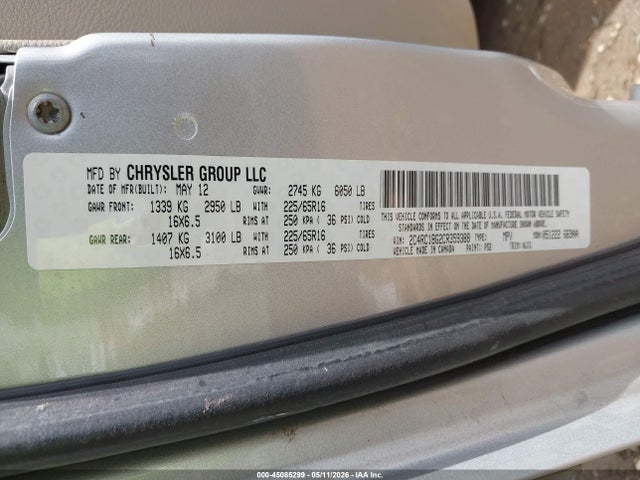 2012 Chrysler Town & Country Touring მანქანა იყიდება აუქციონზე, vin: 2C4RC1BG2CR359388, აუქციონის ნომერი: 45085299