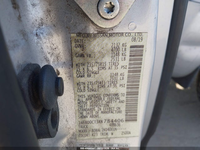 Nissan FRONTIER S 2019 1N6BD0CT3KN784406 Image 9