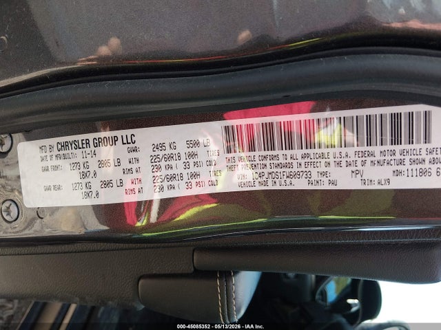 Продажа на аукционе авто 2015 Jeep Cherokee Limited, vin: 1C4PJMDS1FW609733, номер лота: 45085352