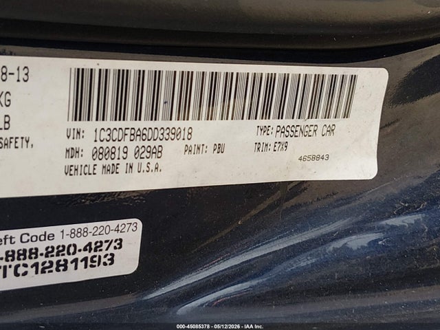 Продажа на аукционе авто 2013 Dodge Dart Sxt, vin: 1C3CDFBA6DD339018, номер лота: 45085378