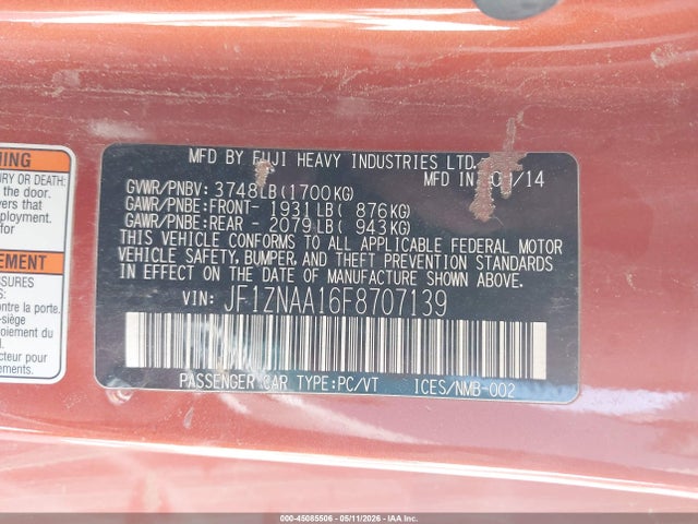 Продаж на аукціоні авто 2015 Scion Fr-s, vin: JF1ZNAA16F8707139, номер лоту: 45085506