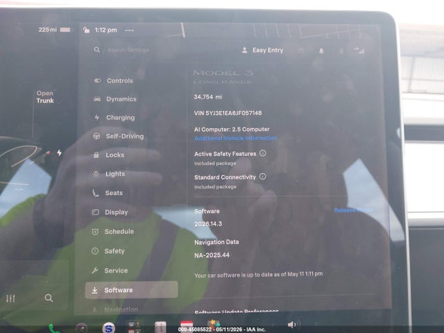 5YJ3E1EA6JF057148 Tesla Model 3 Long Range/mid Range