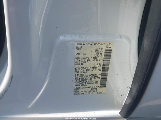 1N6ED1EJ2PN614527 Nissan Frontier Sv 4x2