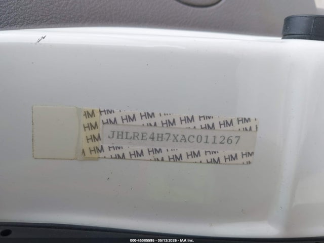 2010 Honda Cr-v Ex-l მანქანა იყიდება აუქციონზე, vin: JHLRE4H7XAC011267, აუქციონის ნომერი: 45085595