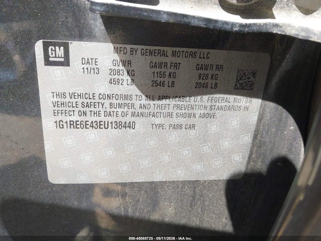 1G1RE6E43EU138440 Chevrolet Volt