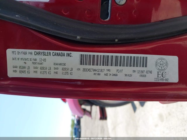 Продажа на аукционе авто 2010 Dodge Charger R/t, vin: 2B3CA5CT0AH121817, номер лота: 45085810