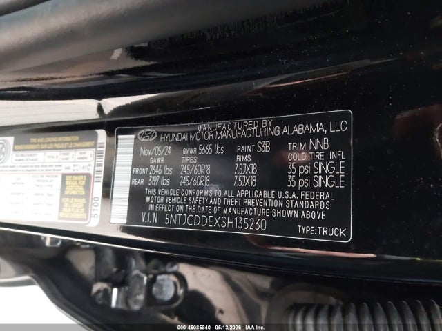 Hyundai Santa Cruz Sel Activity 2025 5NTJCDDEXSH135230 Image 9