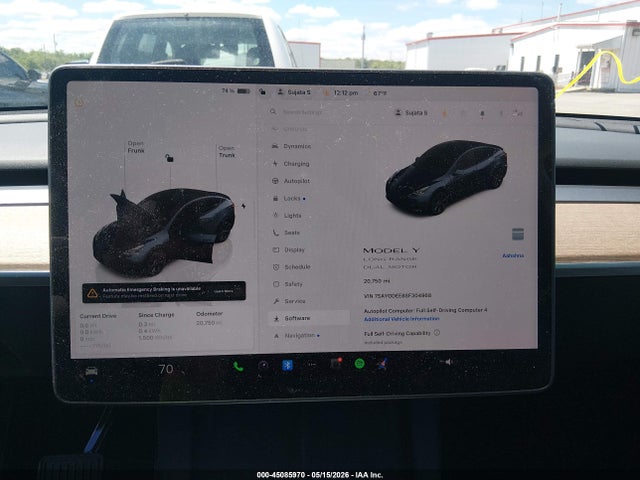 Продажа на аукционе авто 2025 Tesla Model Y Long Range Dual Motor All-wheel Drive, vin: 7SAYGDEE8SF304968, номер лота: 45085970
