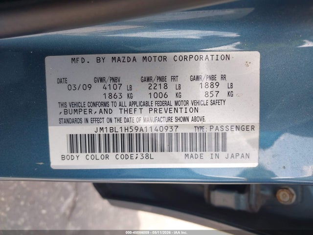 Aukcja sprzedaży 2010 Mazda Mazda3 S Grand Touring, vin: JM1BL1H59A1140937, numer aukcji: 45086009