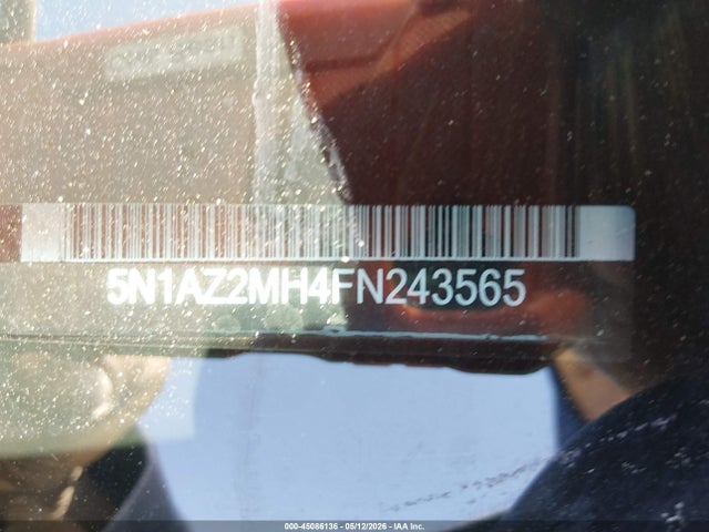 Aukcja sprzedaży 2015 Nissan Murano Platinum, vin: 5N1AZ2MH4FN243565, numer aukcji: 45086136