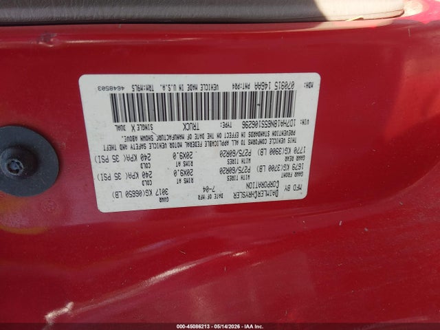 Aukcja sprzedaży 2005 Dodge Ram 1500 Slt/laramie, vin: 1D7HA18N65S106296, numer aukcji: 45086213