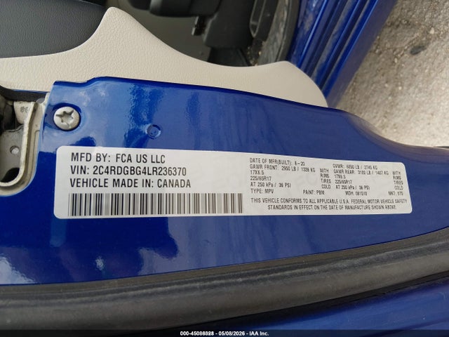 Продажа на аукционе авто 2020 Dodge Grand Caravan Se, vin: 2C4RDGBG4LR236370, номер лота: 45086328