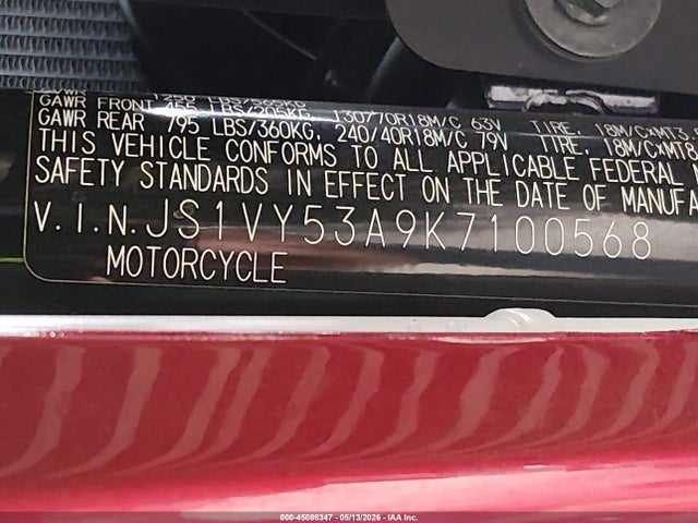 JS1VY53A9K7100568 Suzuki VZR1800