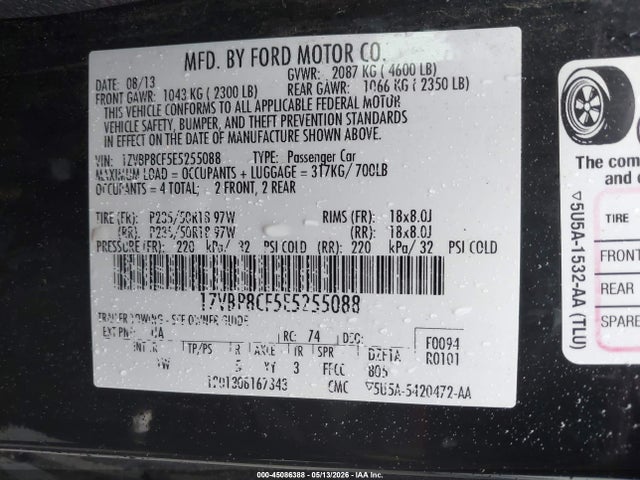Ford MUSTANG GT 2014 1ZVBP8CF5E5255088 Image 9