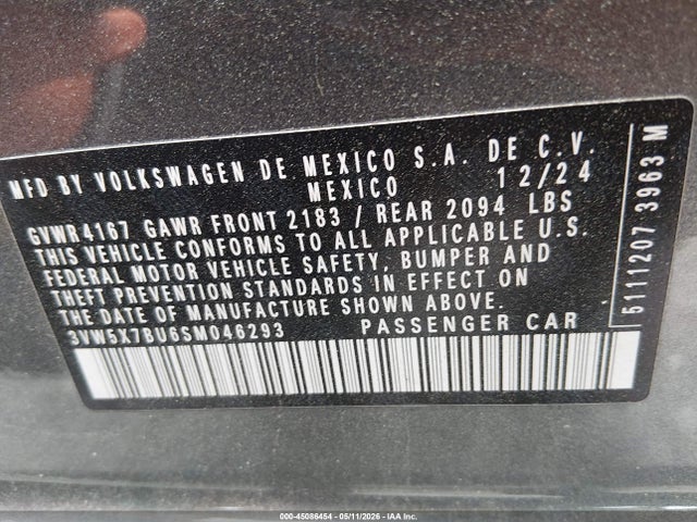 3VW5X7BU6SM046293 Volkswagen Jetta 1.5t S