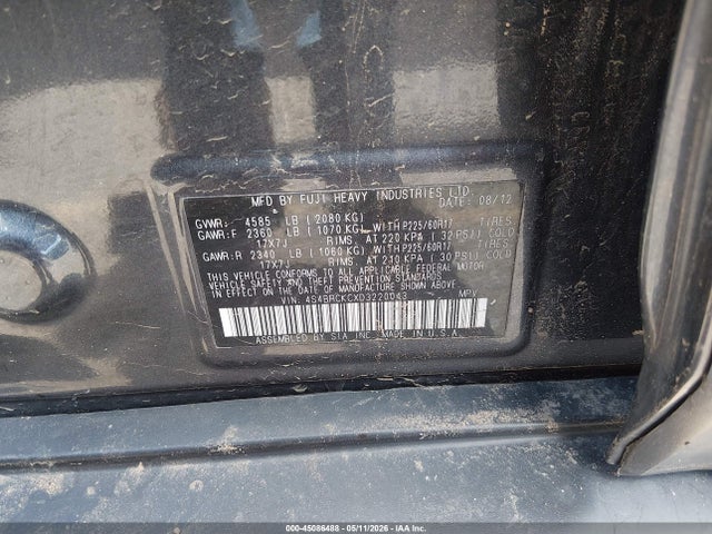 Продаж на аукціоні авто 2013 Subaru Outback 2.5i Limited, vin: 4S4BRCKCXD3220043, номер лоту: 45086488
