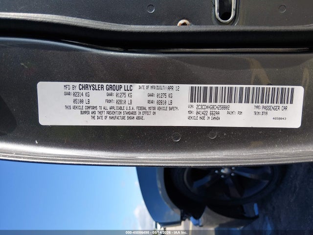 2012 Dodge Charger Sxt მანქანა იყიდება აუქციონზე, vin: 2C3CDXHG8CH258802, აუქციონის ნომერი: 45086498